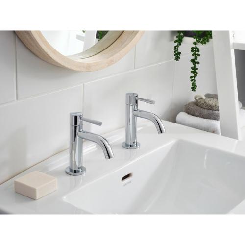 Bristan Mila Basin Pillar Taps Chrome MI 1/2 C